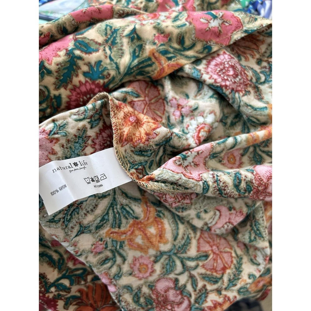 NWT Natural Life Rowan Floral Peasant Blouse 2XL Boho Cottagecore MixedPrint Top - Picture 6 of 6